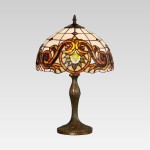 LUXERA WITRAŻOWA LAMPA NOCNA GABINETOWA TIFFANY No.96 MULTICOLOR