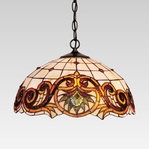 LUXERA STYLOWA LAMPA WISZĄCA TIFFANY No.95 MULTICOLOR