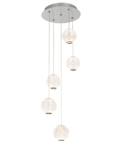 ITALUX NOWOCZESNA LAMPA WISZĄCA PLAFON LED ROSARIO PND-12220121-5A CHROM