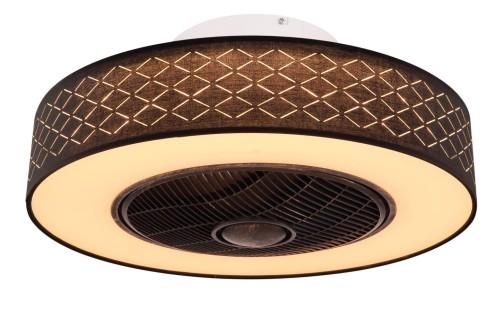 GLOBO PLAFON LAMPOWENTYLATOR SUFITOWY LED NA PILOTA ROSARIO 03621 BLACK