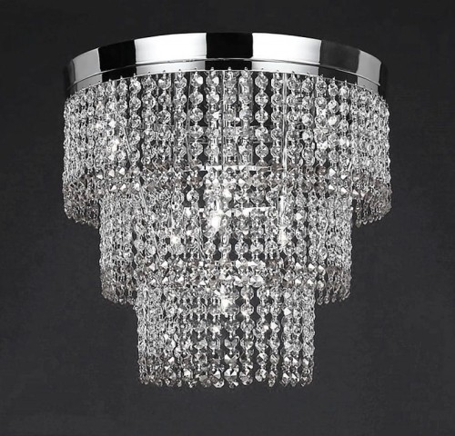 E-STAR KRYSZTAŁOWA PLAFONIERA SUFITOWA PLAFON GLAMOUR PRINCE 7 CHROM/CLEAR