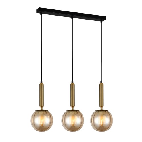 ITALUX NOWOCZESNA LAMPA WISZĄCA LISTWA RAVENA PND-2324-3L BRO+AMB