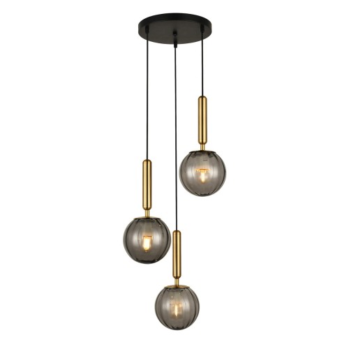 ITALUX NOWOCZESNA LAMPA WISZĄCA PLAFON RAVENA PND-2324-3A BRO+SG