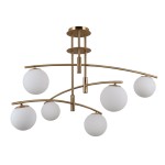 ITALUX NOWOCZESNY ŻYRANDOL SUFITOWY SENAI PND-31322-6-HB GOLD