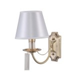 ITALUX STYLOWY KINKIET ABAŻUROWY Z KRYSZTAŁAMI SOLANA WL-28366-1 PATYNA