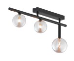 JUPITER NOWOCZESNA LAMPA SUFITOWA PLAFON NEPTUN BLACK/AMBER