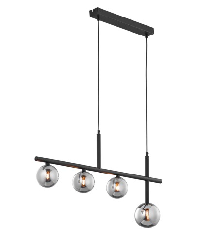 JUPITER NOWOCZESNA LAMPA WISZĄCA ŻYRANDOL NEPTUN BLACK/SMOKE