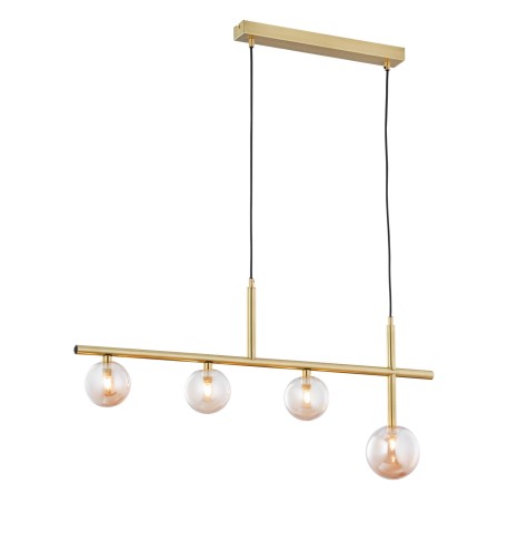 JUPITER NOWOCZESNA LAMPA WISZĄCA ŻYRANDOL NEPTUN GOLD/AMBER