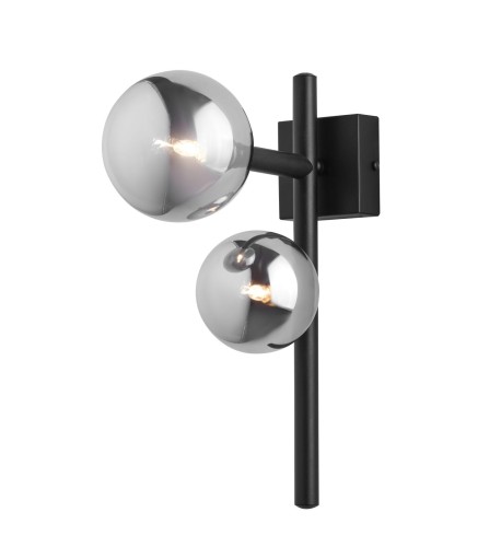 JUPITER NOWOCZESNY DESIGNERSKI KINKIET NEPTUN BLACK/SMOKE