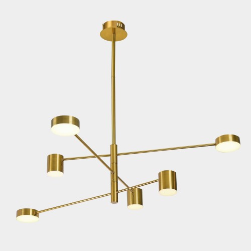 ITALUX NOWOCZESNY ŻYRANDOL LED REMDAL PND-16374-6-4K COP GD GOLD/COOPER