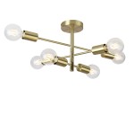 ITALUX INDUSTRIALNY PLAFON ŻYRANDOL SUFITOWY ATLANTICO PNC-5679-6-GD GOLD