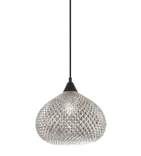 ITALUX NOWOCZESNA DEKORACYJNA LAMPA WISZĄCA MDM-3330/1 BK+SL LOREAN CHROM