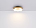 nowoczesna plafoniera sufitowa led na pilota miedziana cooper do salonu jadalni kuchni korytarza.jpg