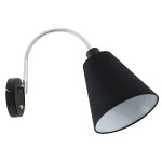 ITALUX ABAŻUROWY KINKIET GIĘTY Z WYŁĄCZNIKIEM TONIA WL-76382-1-BL BLACK