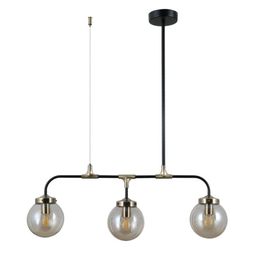 ITALUX NOWOCZESNA LAMPA WISZĄCA ŻYRANDOL VALPENA PND-48882-3 BLACK