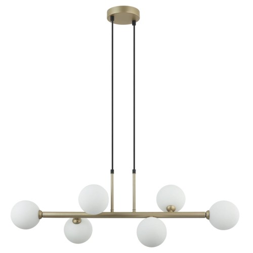 ITALUX NOWOCZESNY ŻYRANDOL PND-38679-6-FGD+WH OLBIA GOLD