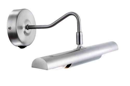 GLOBO KINKIET LAMPA ŚCIENNA Z WYŁĄCZNIKIEM GALERIA DO OBRAZÓW 2 x E14 PICTURE 4403 SATYNA INOX