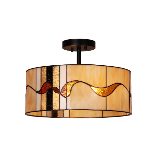 LUXERA STYLOWA LAMPA SUFITOWA PLAFON ŻYRANDOL TIFFANY No.212 MULTICOLOR