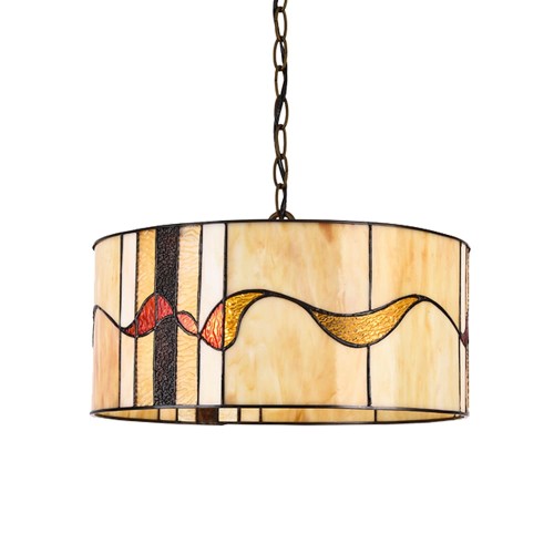 LUXERA STYLOWA LAMPA WISZĄCA ŻYRANDOL TIFFANY No.211 MULTICOLOR