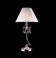 stylowa lampka nocna kryształowa z abazurem do sypialni salonu pokoju chrom.jpg