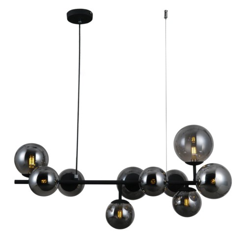 ITALUX NOWOCZESNY ŻYRANDOL LAMPA WISZĄCA FRONTERA PND-40423-10 BLACK
