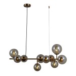 ITALUX NOWOCZESNY ŻYRANDOL LAMPA WISZĄCA FRONTERA PND-40423-10A GOLD