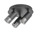 RABALUX PLAFON 3-REFLEKTOROWY LED SPOT 5071 ZIRCON BLACK