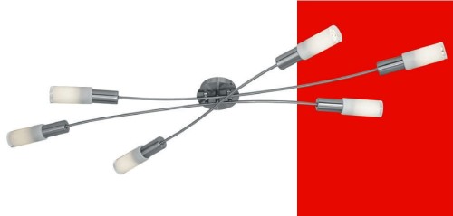 OUTLET NOWOCZESNA LAMPA SUFITOWA PLAFON SAMANTA NICKEL MATT