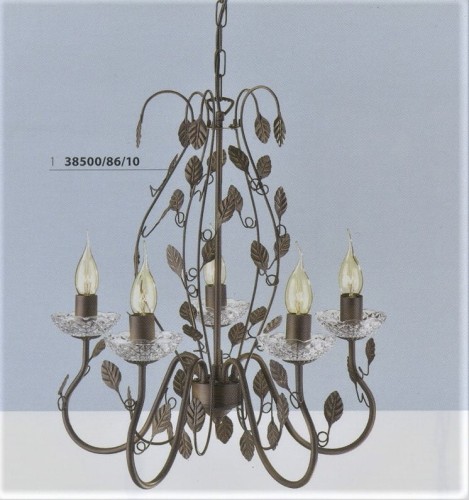 MASSIVE OUTLET ŻYRANDOL DEKORACYJNY ŚWIECZNIKOWY 38500/86/10 BROWN