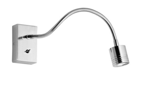 VIOKEF NOWOCZESNY KINKIET GIĘTY NA PESZLU LED 3W TINY CHROM /ostatnia szt/.