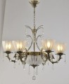 stylowy żyrandol klasyczny z amplą do salonu sypialni apartamentu dworku patyna.jpg