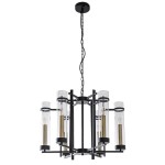 ITALUX STYLOWY ŻYRANDOL NOWOCZESNY ASPEN PND-31186-6A-BL BLACK
