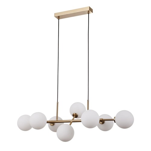 ITALUX NOWOCZESNY ŻYRANDOL LAMPA WISZĄCA MIRELLIO PND-66463-8-HB GOLD