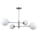 ITALUX NOWOCZESNY ŻYRANDOL EVORA PND-55342-4-SN SILVER