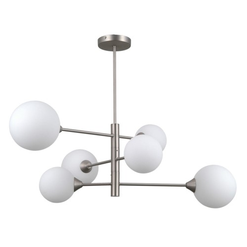 nowoczesny żyrandol lampa wisząca satyna nikiel inox do salonu restauracji hotelu biura evora.jpg