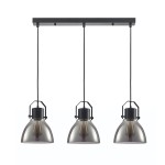 ITALUX INDUSTRIALNA LAMPA WISZĄCA LOFTOWA DARLENA PND-22371-3-BK+SG SMOKE