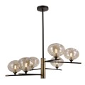 nowoczesny zyrandol do salonu mesta italux czarny złoty bursztynowy loftu ypialni biura.jpg