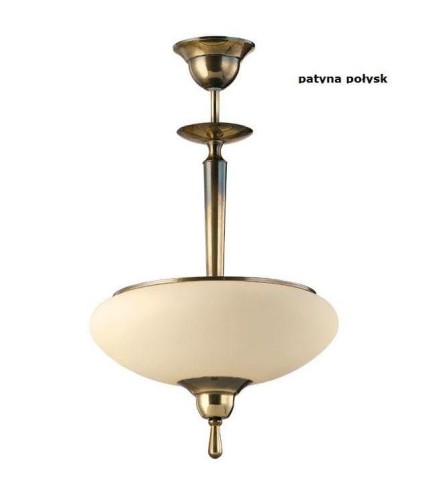 AMPLEX MOSIĘŻNA LAMPA WISZĄCA AMPLA AGAT AG-1A MOSIĄDZ PATYNA POŁYSK 