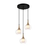 ITALUX NOWOCZESNA LAMPA WISZĄCA PLAFON LED KONILA PND-99709-3-BRO-CL