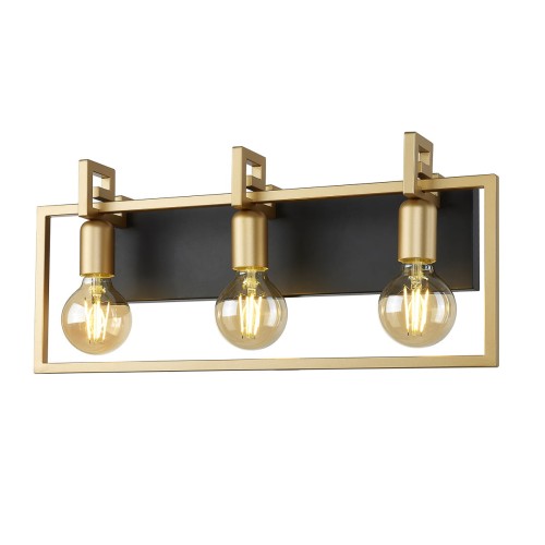 ITALUX NOWOCZESNA LAMPA ŚCIENNA KINKIET PRIMERO WL-44003-3-BK-GD BLACK/GOLD
