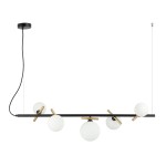 ITALUX NOWOCZESNA LAMPA SUFITOWA ŻYRANDOL REVERSO PND-5622-5-BK-W BLACK/GOLD