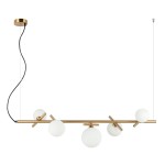 ITALUX NOWOCZESNA LAMPA SUFITOWA ŻYRANDOL REVERSO PND-5622-5-BRO-W GOLD