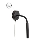 MARKSLOJD NOWOCZESNY KINKIET LED Z WYŁĄCZNIKIEM JOLIE 108503 BLACK