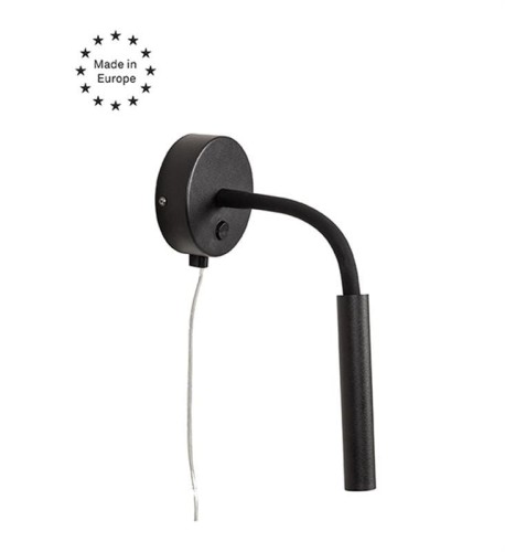 MARKSLOJD NOWOCZESNY KINKIET LED Z WYŁĄCZNIKIEM JOLIE 108503 BLACK