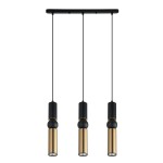 ITALUX NOWOCZESNA LAMPA WISZĄCA SPOT NA LISTWIE ISIDORA PND-14290-3A-BK-BRO BLACK/GOLD