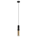 ITALUX NOWOCZESNA LAMPA WISZĄCA SPOT ZWIS ISIDORA PND-14290-1-BK-BRO BLACK/GOLD