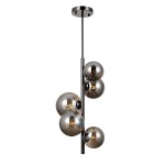 ITALUX NOWOCZESNA LAMPA ŻYRANDOL CANELLO PND-406007-V5A-BCR BLACK CHROM