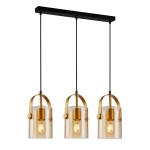 ITALUX INDUSTRIALNA LAMPA WISZĄCA LISTWA NANESMA PND-32453-3-GD+AMB BLACK/GOLD/AMBER