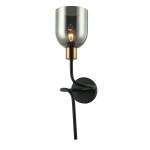ITALUX NOWOCZESNY KINKIET ŚCIENNY SERVIO WL-66892-1A-BK-SG BLACK/SMOKE