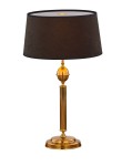 JUPITER LAMPA NOCNA GABINETOWA Z ABAŻUREM BATUMI BM L ZŁOTA/CZARNA